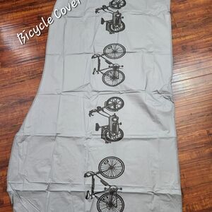 Gray Bicycle Cover with Black Print